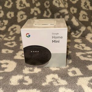Google Home Mini Charcoal Smart Speaker New 🆕 & Never Used ☀️☀️ 🔊 🔊